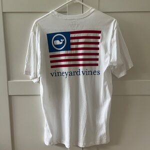 Vineyard Vines Red and White Short Sleeve Tee